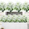 AmyHomie 20 Bundles Artificial Flowers Outdoor UV Resistant Faux Flowers No Fade Fake Plastic Plants Garden Porch Window Box Decorating (Pure White)